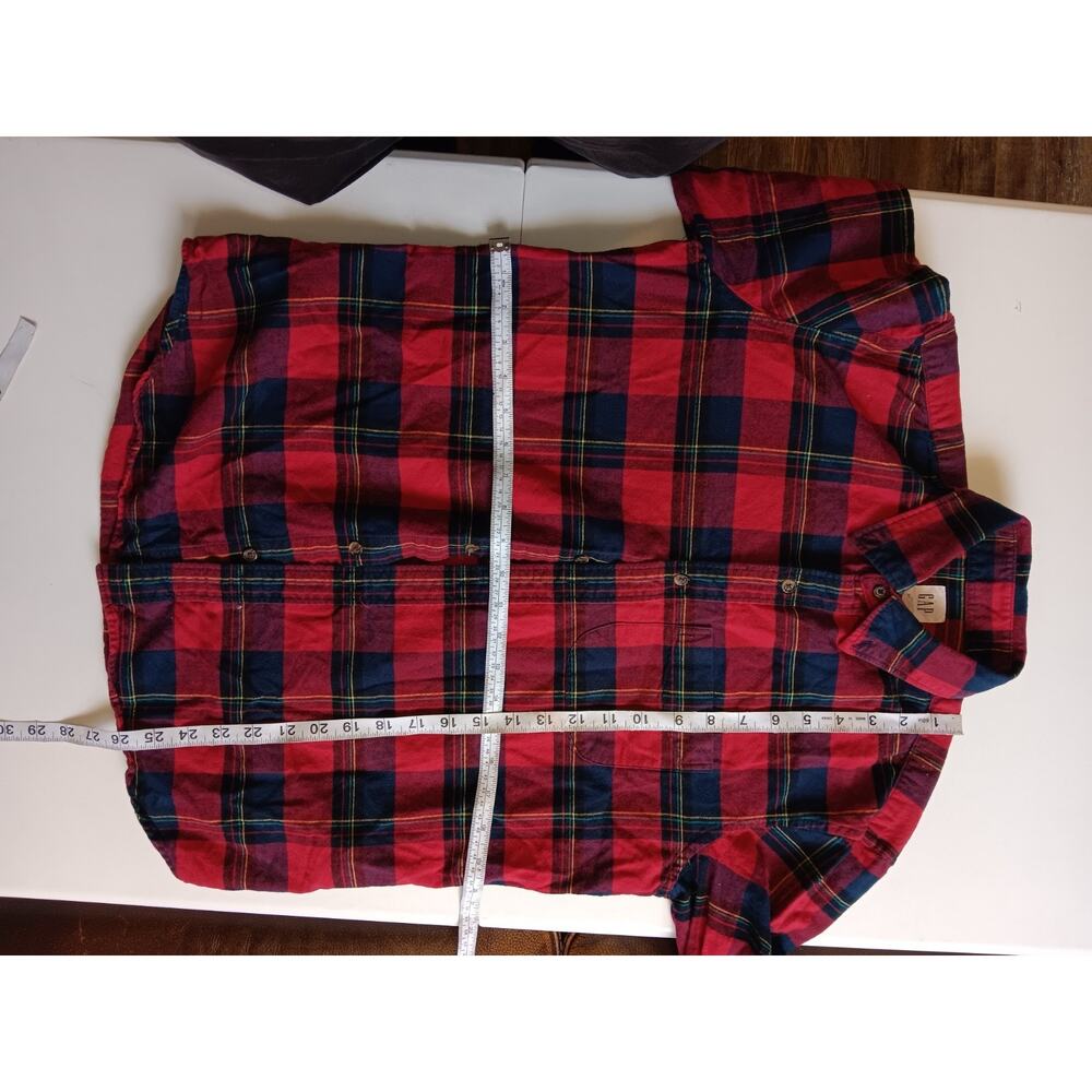 Gap Men’s Red and Black Long Sleeve Shirt Size S M001 - Picture 4 of 4